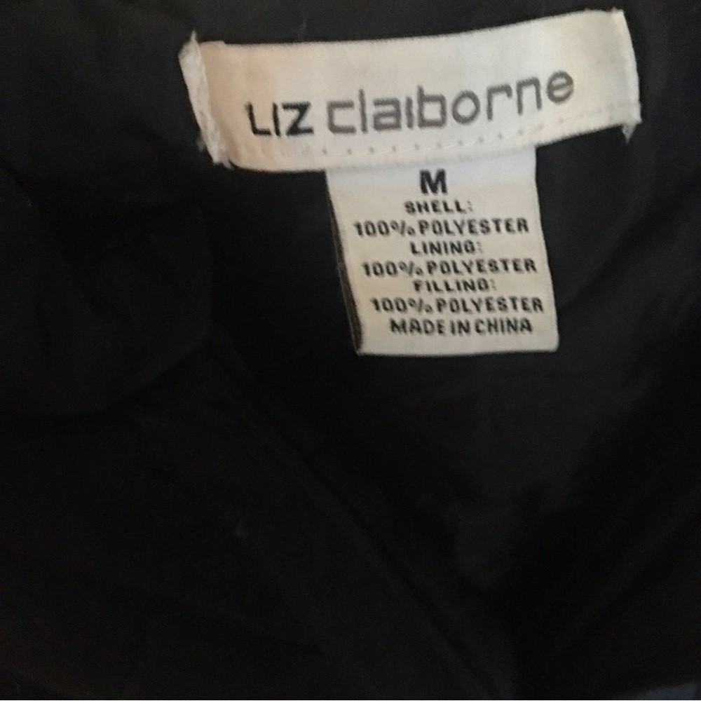 Liz Claiborne dark blue quilted short coat - Picture 8 of 11